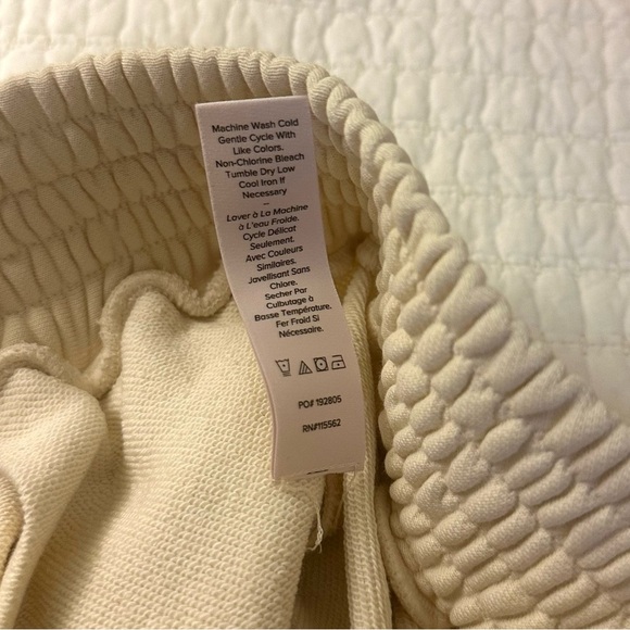 Cinq A Sept Liana Knotted Terry Pants In Gardenia Small - Picture 5 of 5